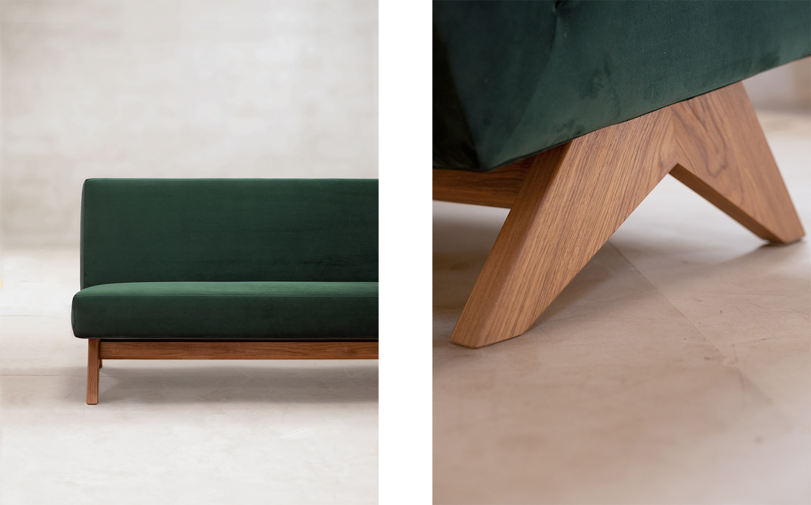 Upholstered Armless Sofa