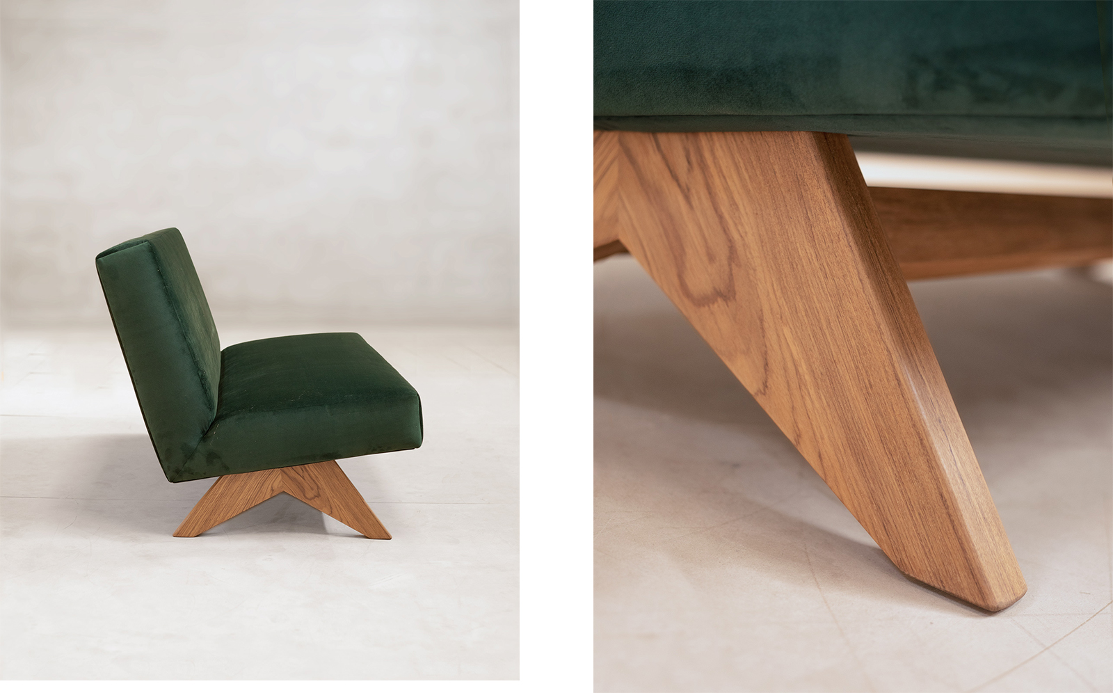 Upholstered Armless Sofa